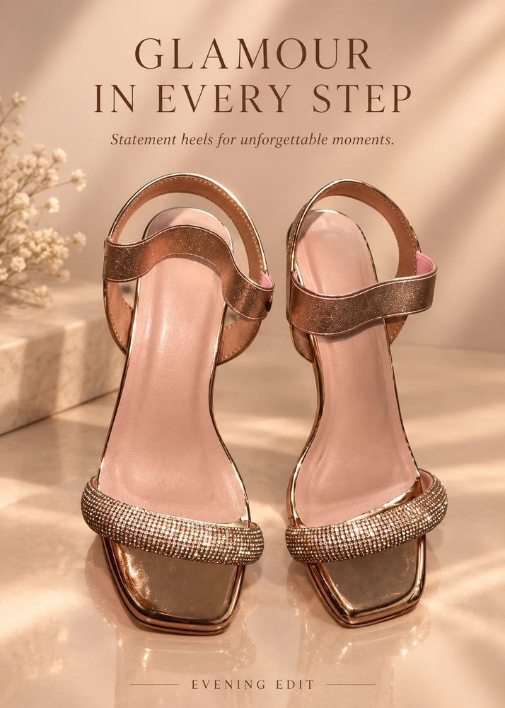 Sparkly Rose Gold Heels