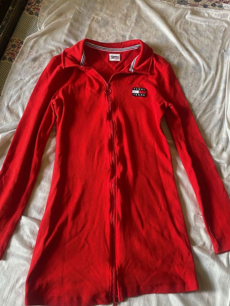 Tommy Hilfiger Red Zip-Up Dress
