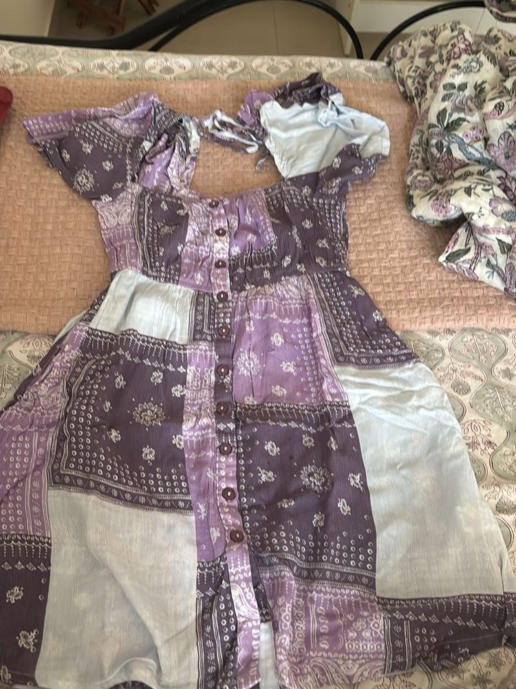 Bohemian Patchwork Mini Dress