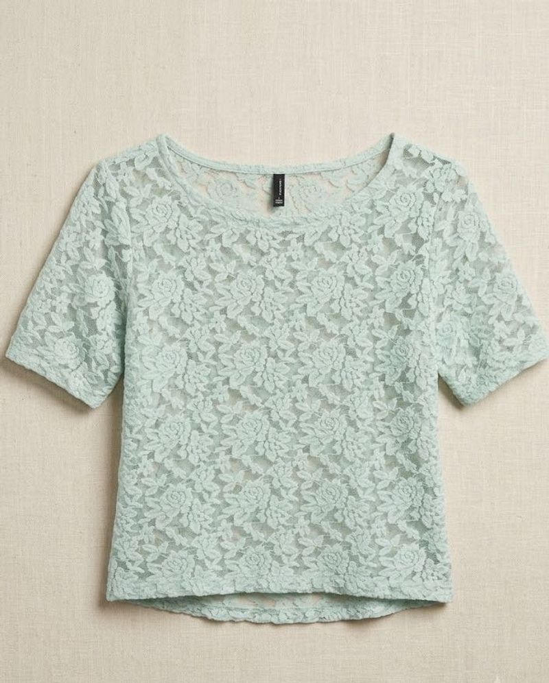Floral Lace Short Sleeve Top