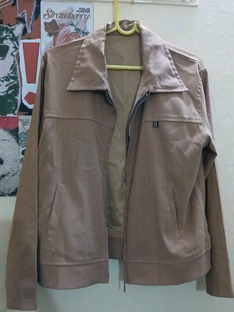 women's Classic Beige Bomber Jacket