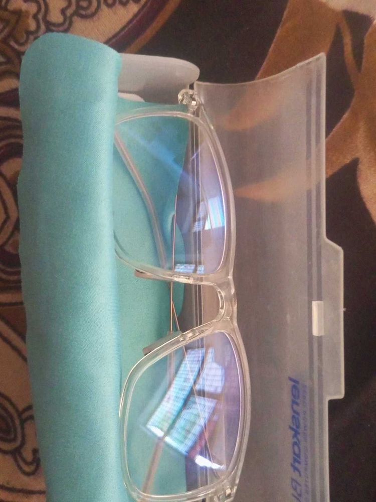 Stylish Clear Frame Blue Light Glasses zero power