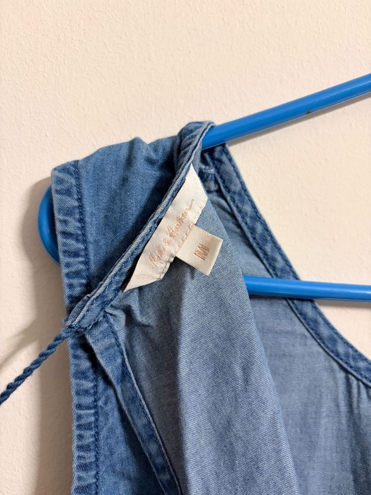 Chambray Tie Back Dress
