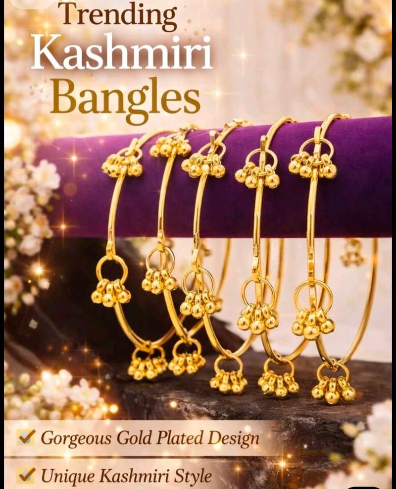 Trending Kashmiri Gold Plated kangans
