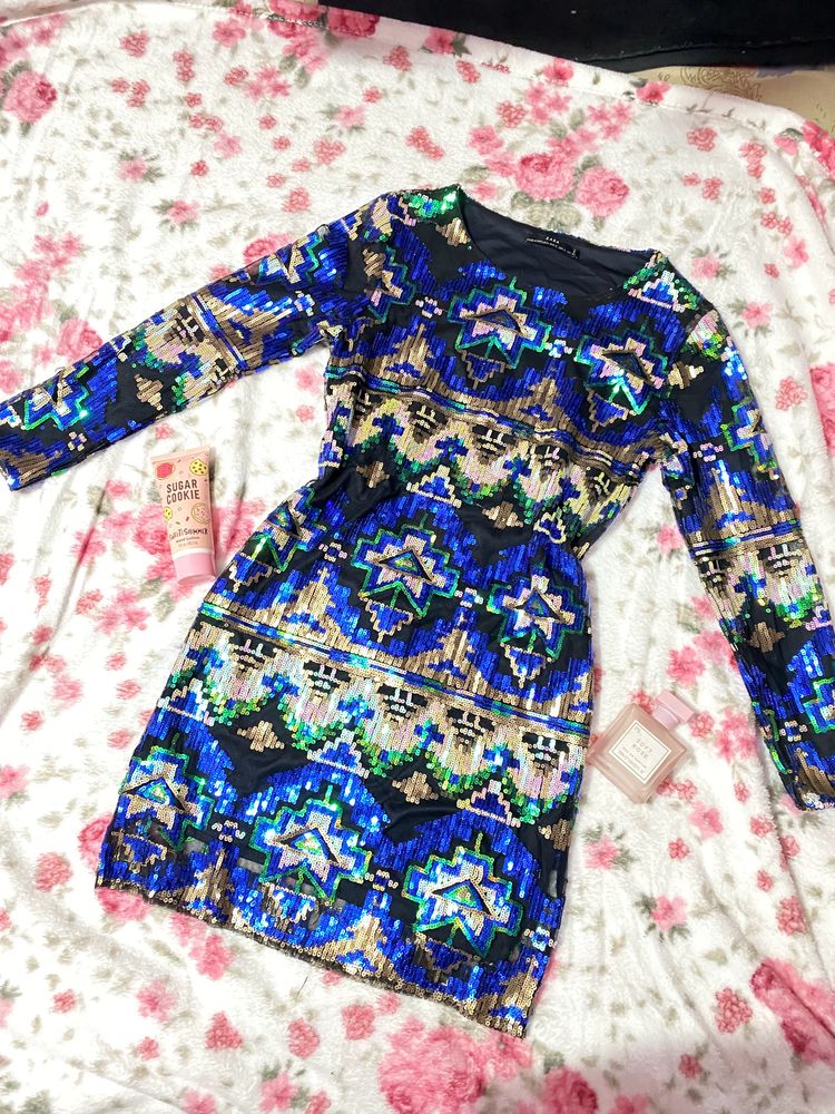 Price Drop 😍 Zara Aztec Sequin Dress