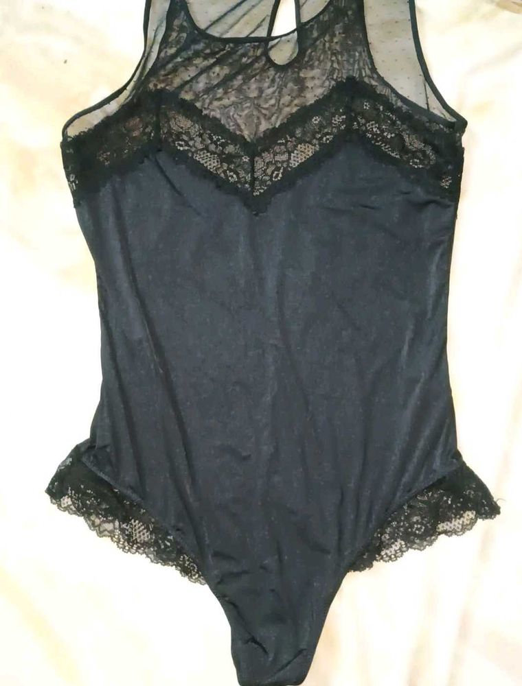 Elegant Black Lace Bodysuit
