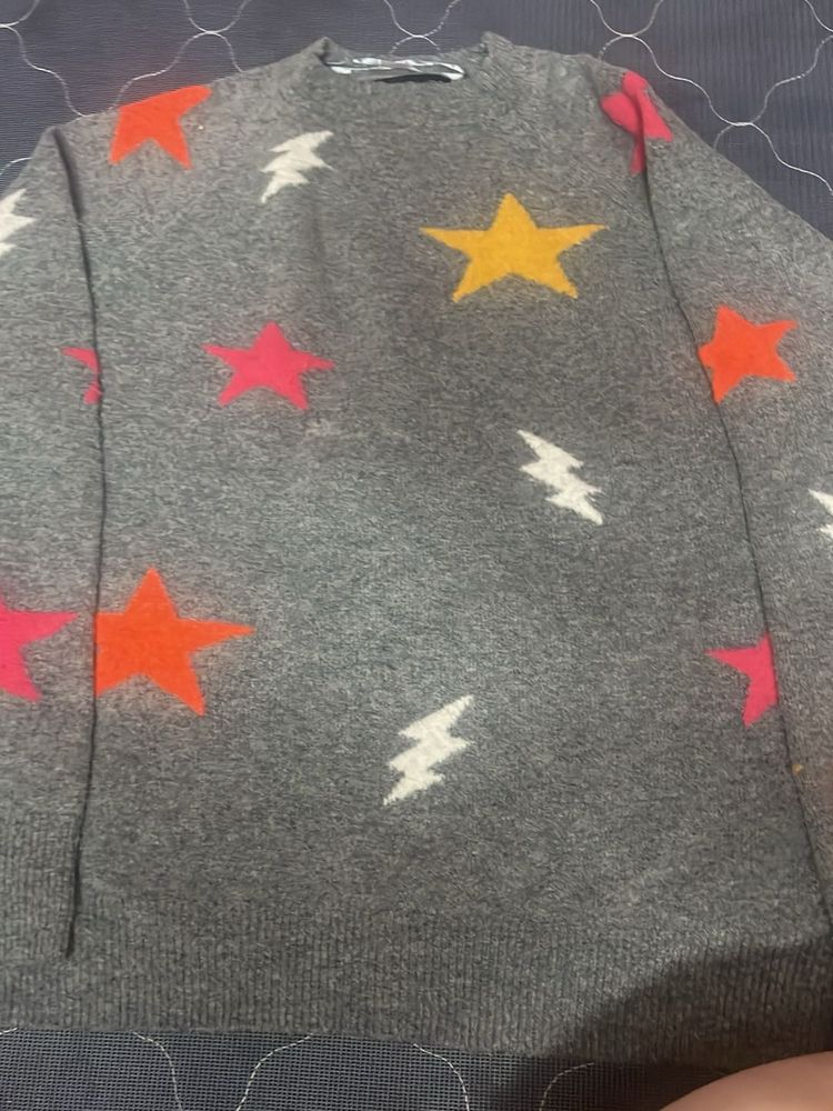 Grey Star &amp; Lightning Bolt Sweater