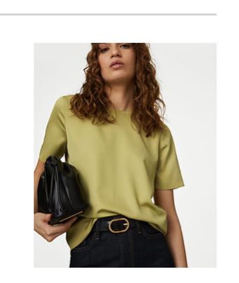Lime Green Round-Neck T-Shirt