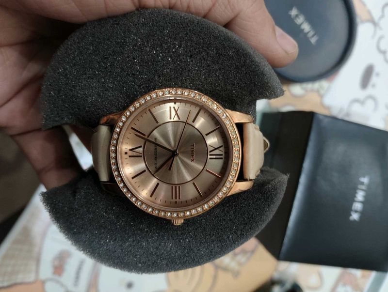 Elegant Timex Rose Gold Watch
