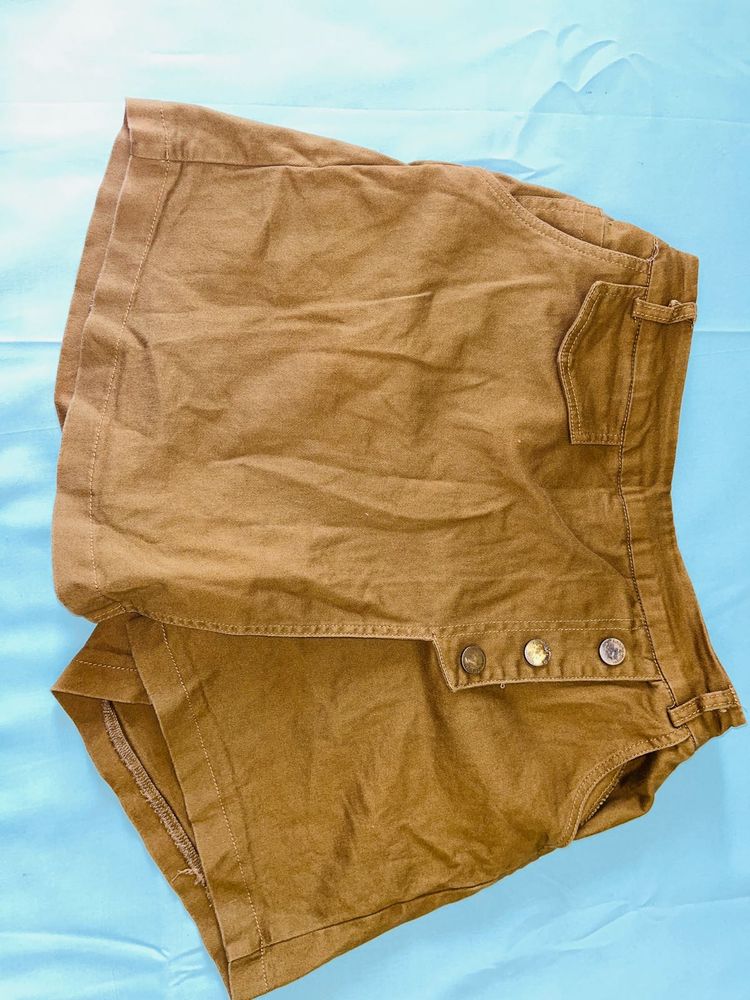 Women's Brown Utility Skort