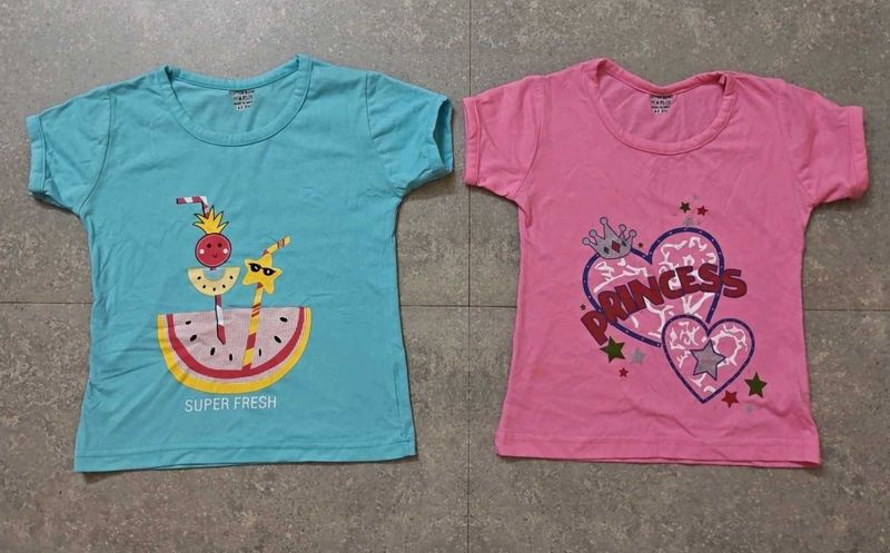 Girls' Graphic T-Shirts (Set of 2)
