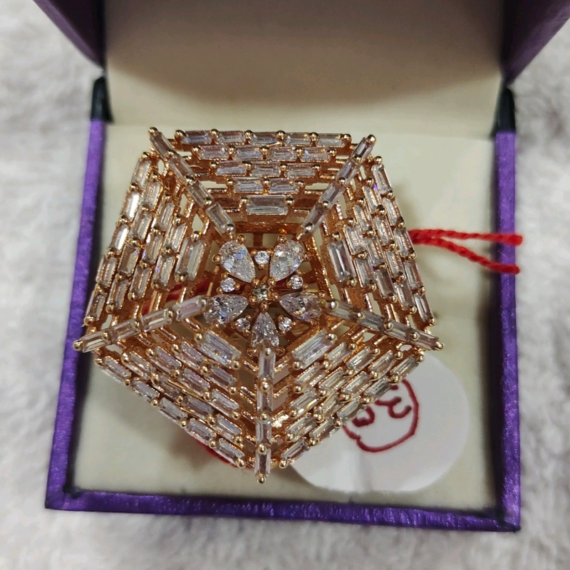 CZ stone   big finger ring