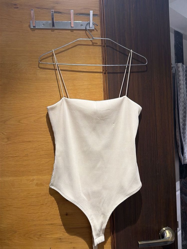 Ribbed butter yellow Bodysuit