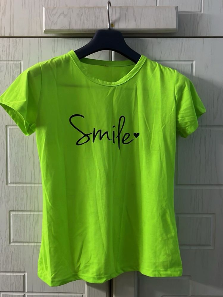 Neon Green "Smile" T-Shirt