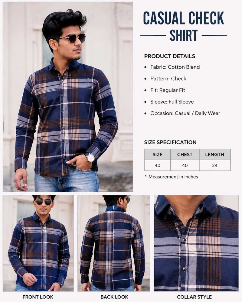 Men's Casual Check Shirt
