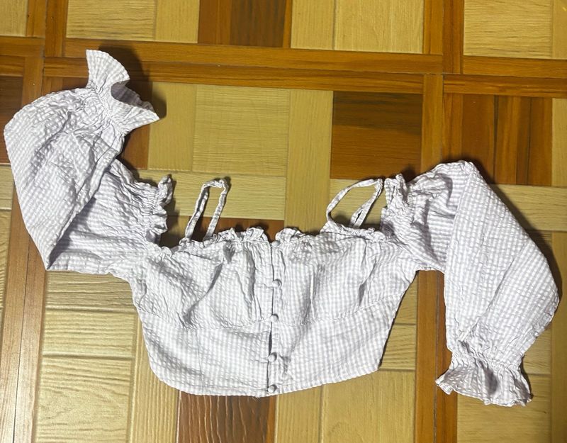 Cute Checkered Crop Top
