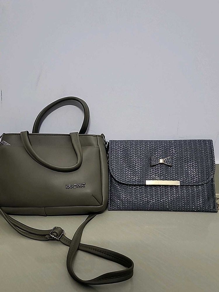 Stylish Handbag &amp; Clutch Set