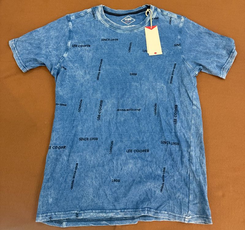 Lee Cooper Blue Washed T-Shirt