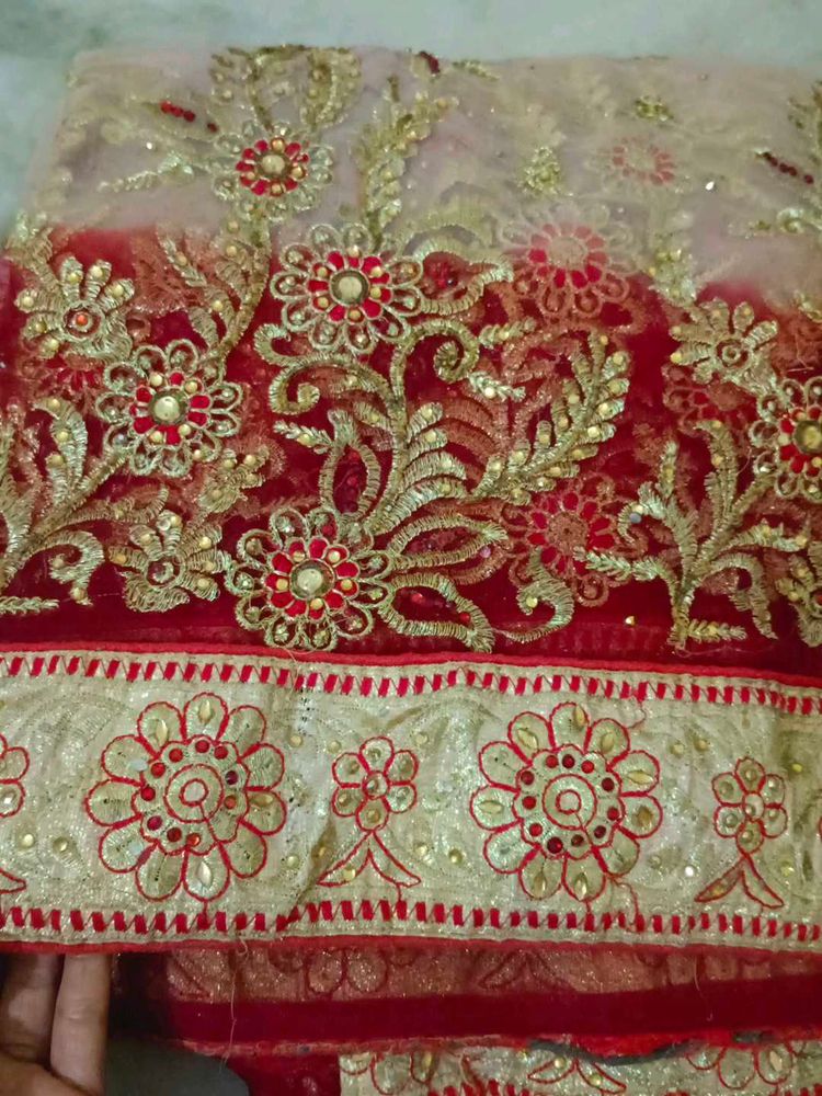 Embroidered Net Saree fancy