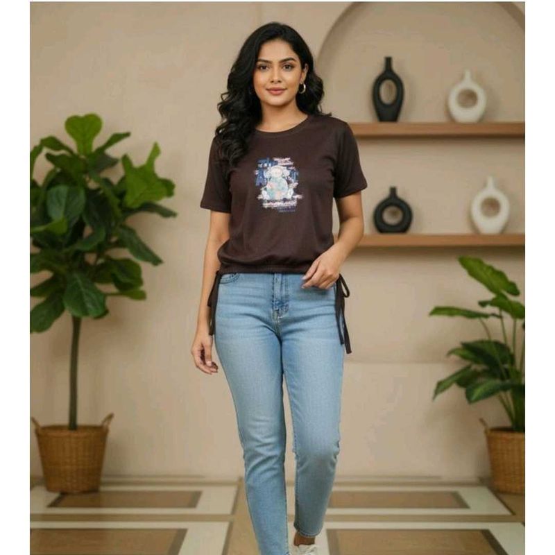 Cute Graphic Print T-Shirt for Women