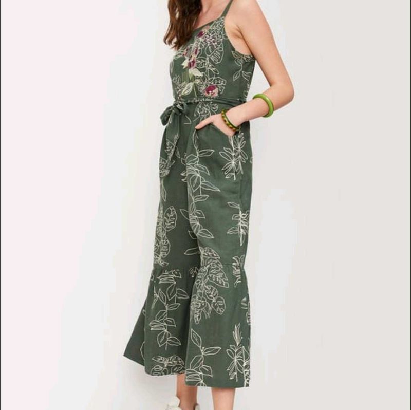 MAX Women Printed Pinafore Strap jumpsuit