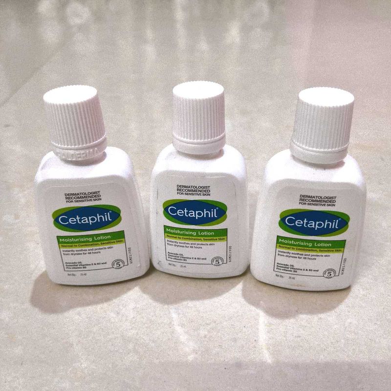 COMBO OF 3 Cetaphil Moisturising Lotion 25 ml for