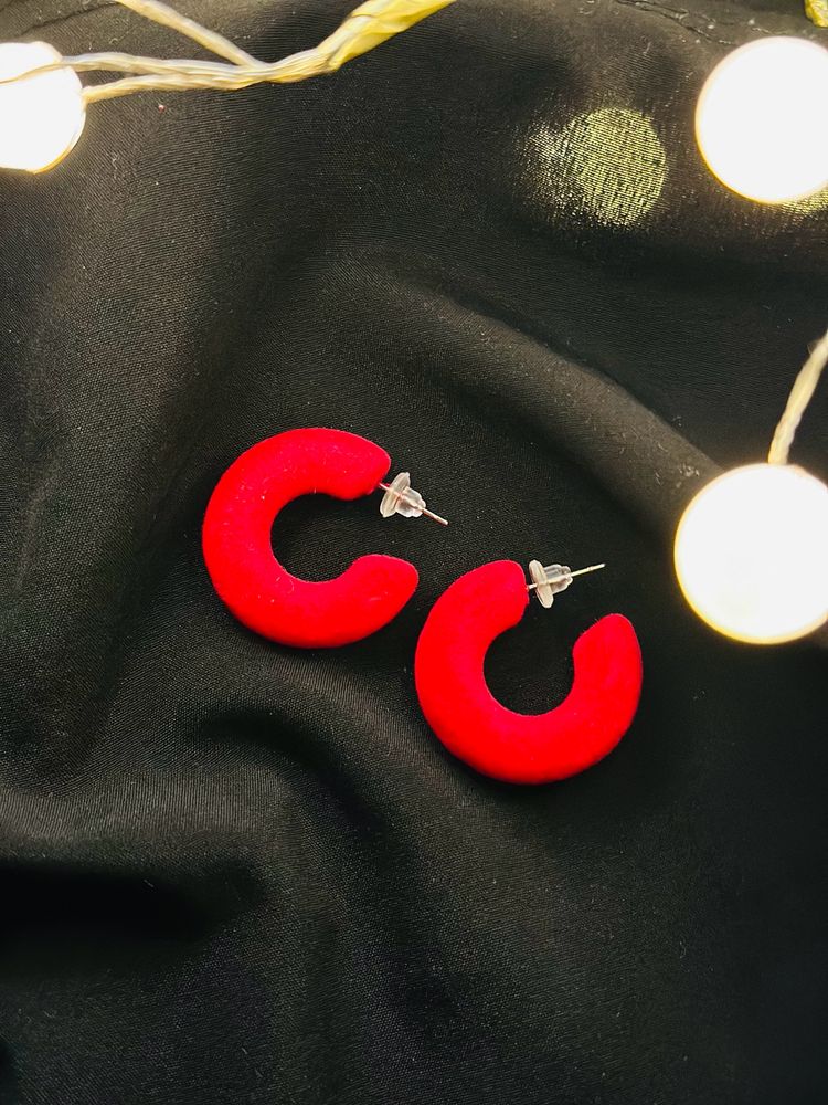 Red Stud Earrings