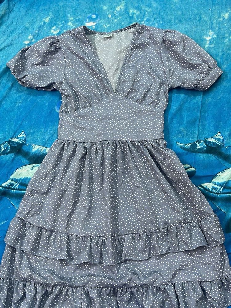Polka Dot Tiered Midi Dress