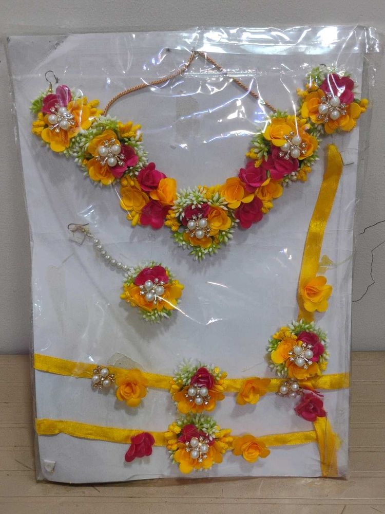 Floral Jewelry Set for Haldi Ceremony