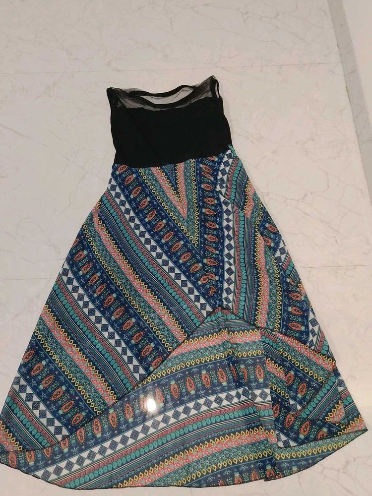 Boho Print High-Low Dress