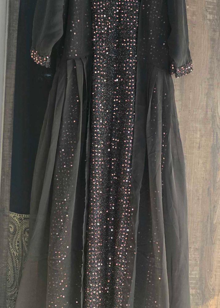 Elegant Black Sequin Gown