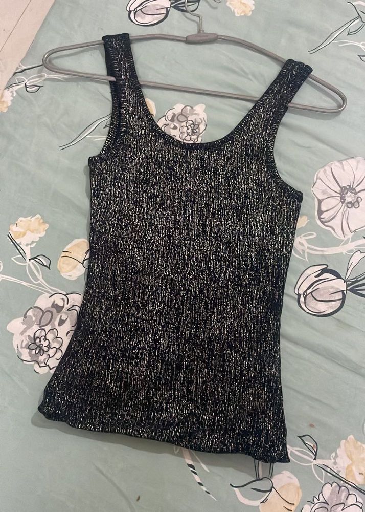 Sparkly Black Tank Top