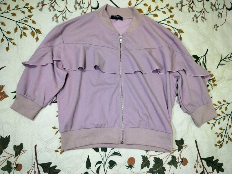 🇺🇸🇨🇦Doublefocus Lilac Ruffle  Jacket🇨🇦