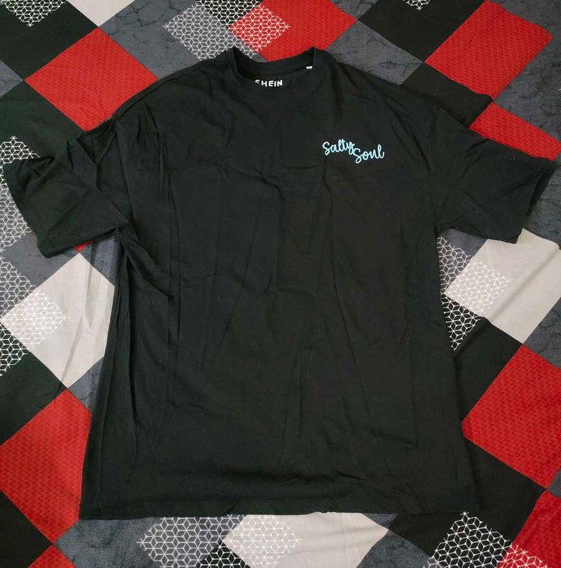 SHEIN Black "Salty Soul" Graphic Tee