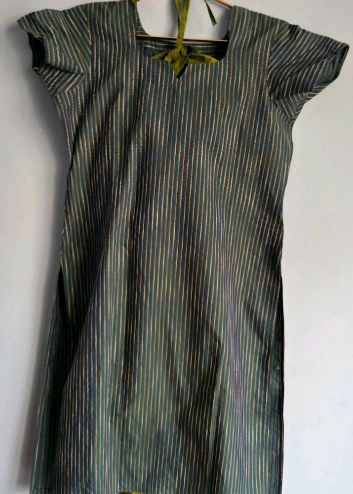 2pc Woven Green Blue Salwar Kurta Set 40"
