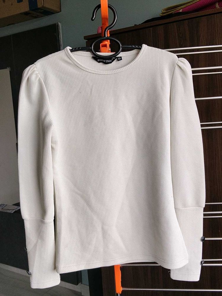 full sleeves white tshirt