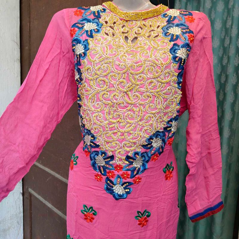 Full embellished pink Kurta