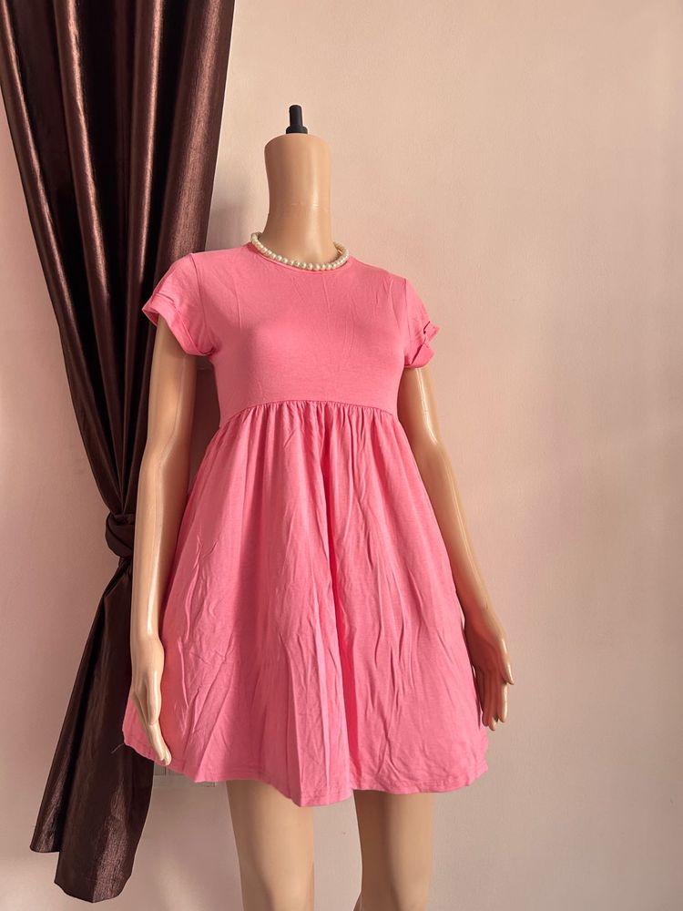 Cute Pink Babydoll Dress