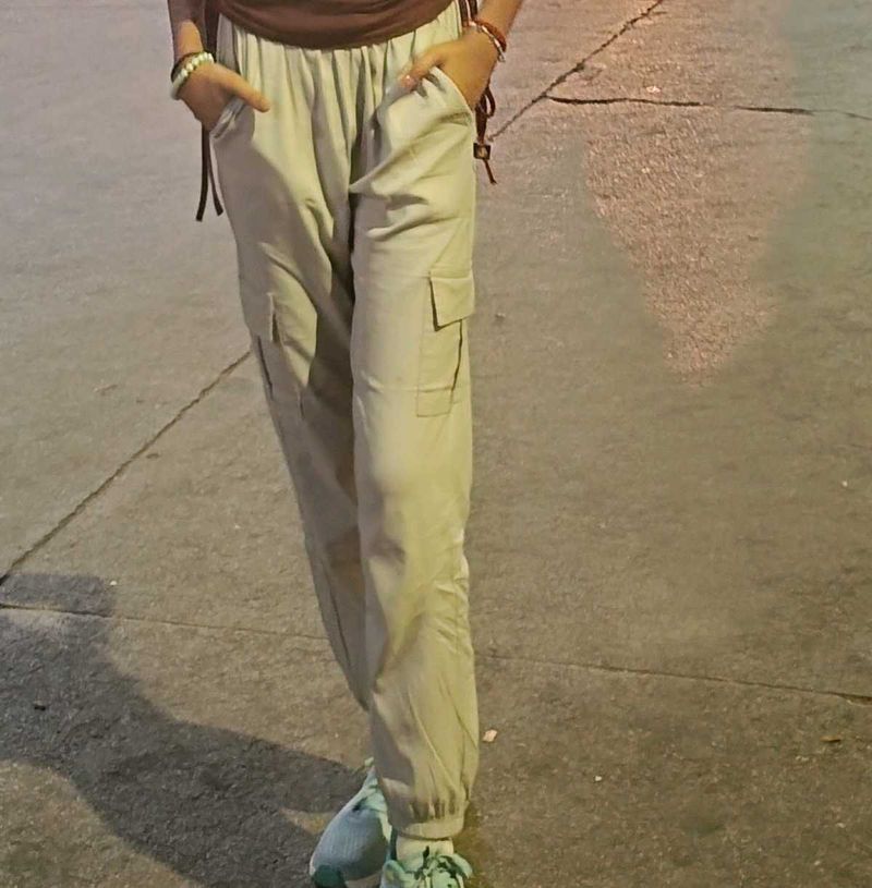 Grey Cargo Pants