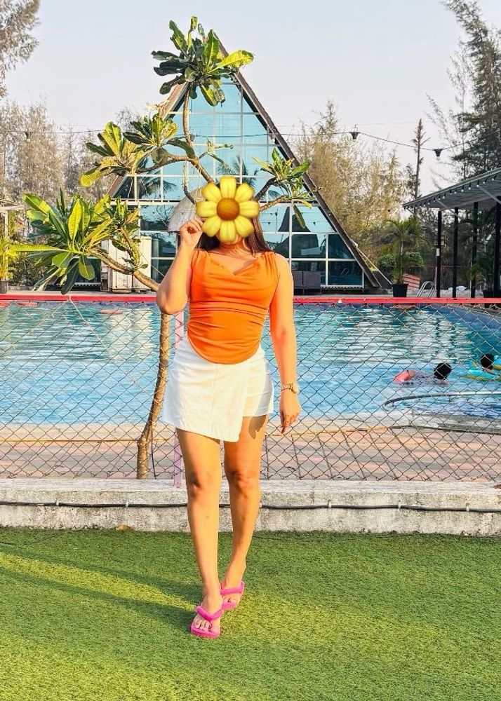 Orange Sleeveless Cami Top