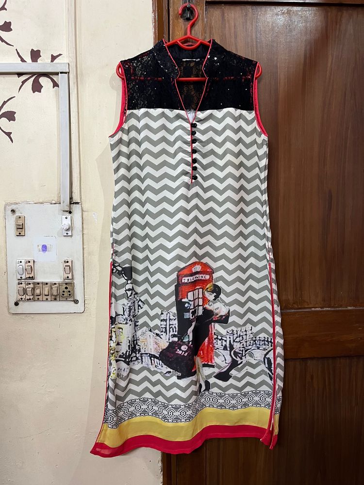 Bombey style sleeveless kurti
