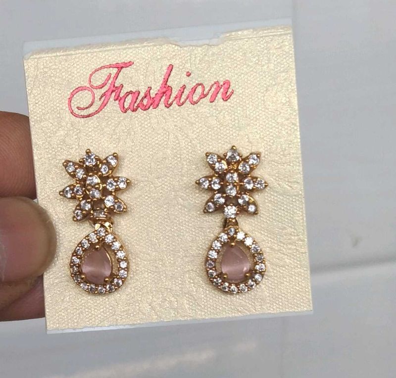 Elegant Rose Gold Drop Earrings