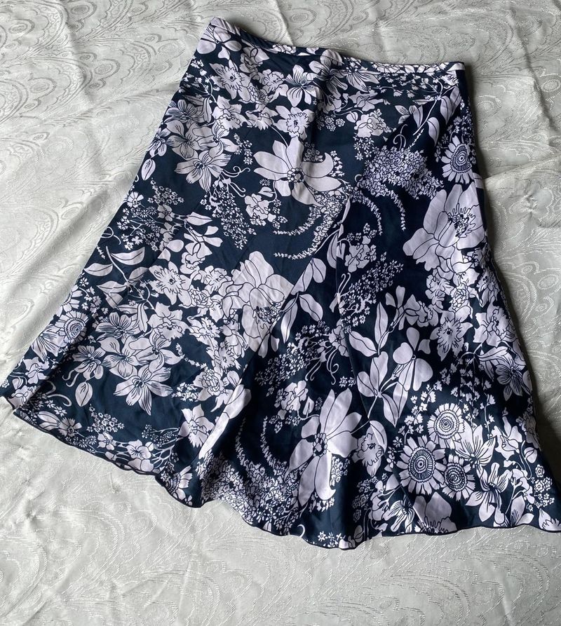 Floral Print A-Line Skirt