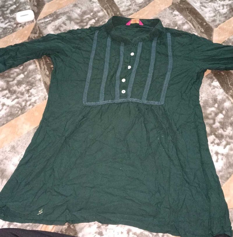 Green Ethnic Kurta