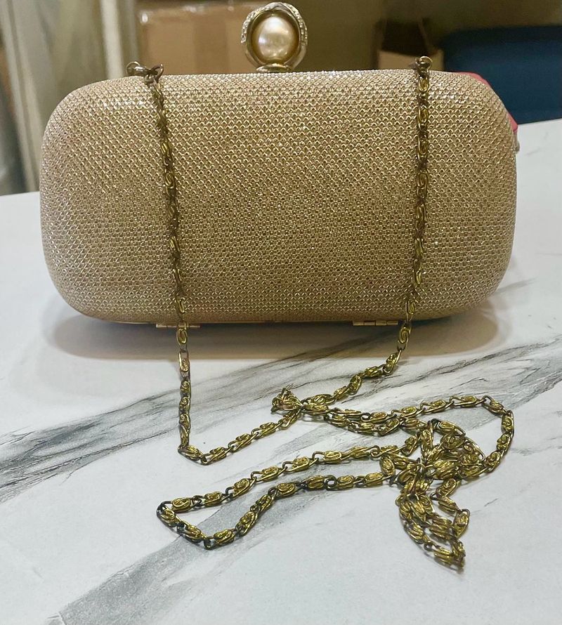 GoldNo bargaining minauderie hanbag with sling