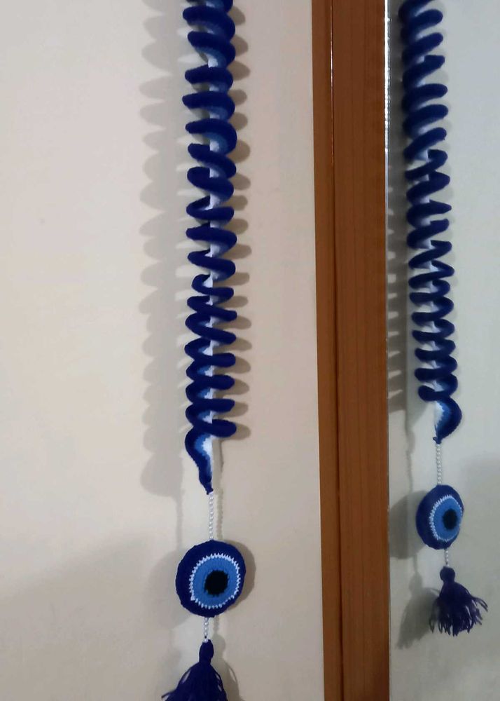 Crochet Evil Eye Wall Hanging