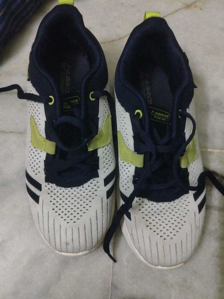 Men's White &amp; Navy Sneakers