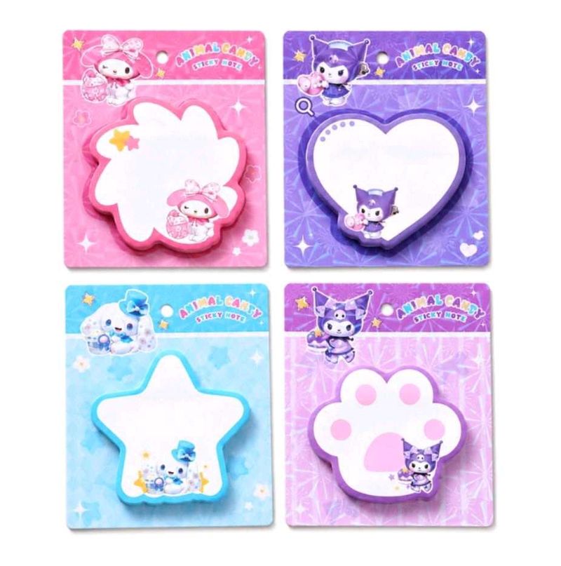 Cute Sanrio Theme Sticky Notes Set of 4