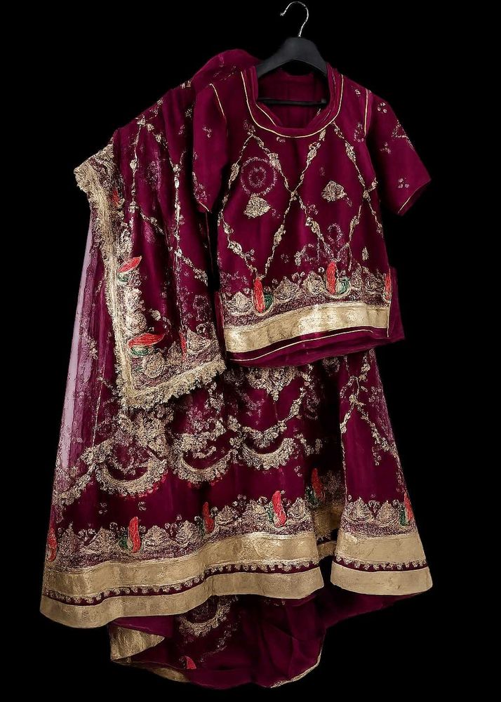 rajputi poshak wine colour rich look