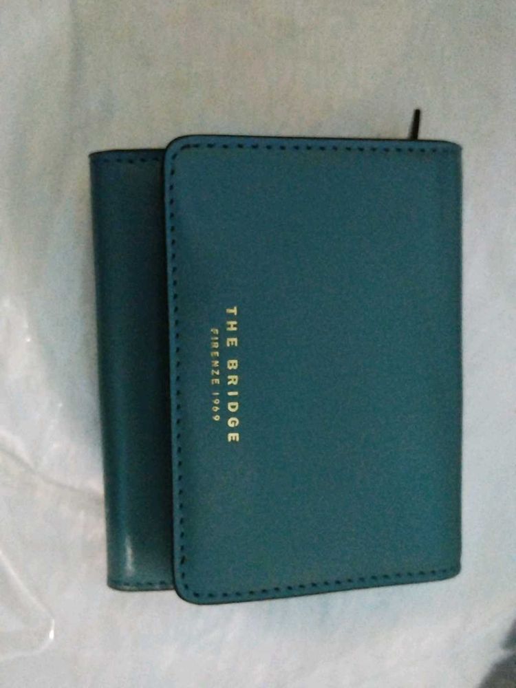 The Bridge Teal Leather Wallet